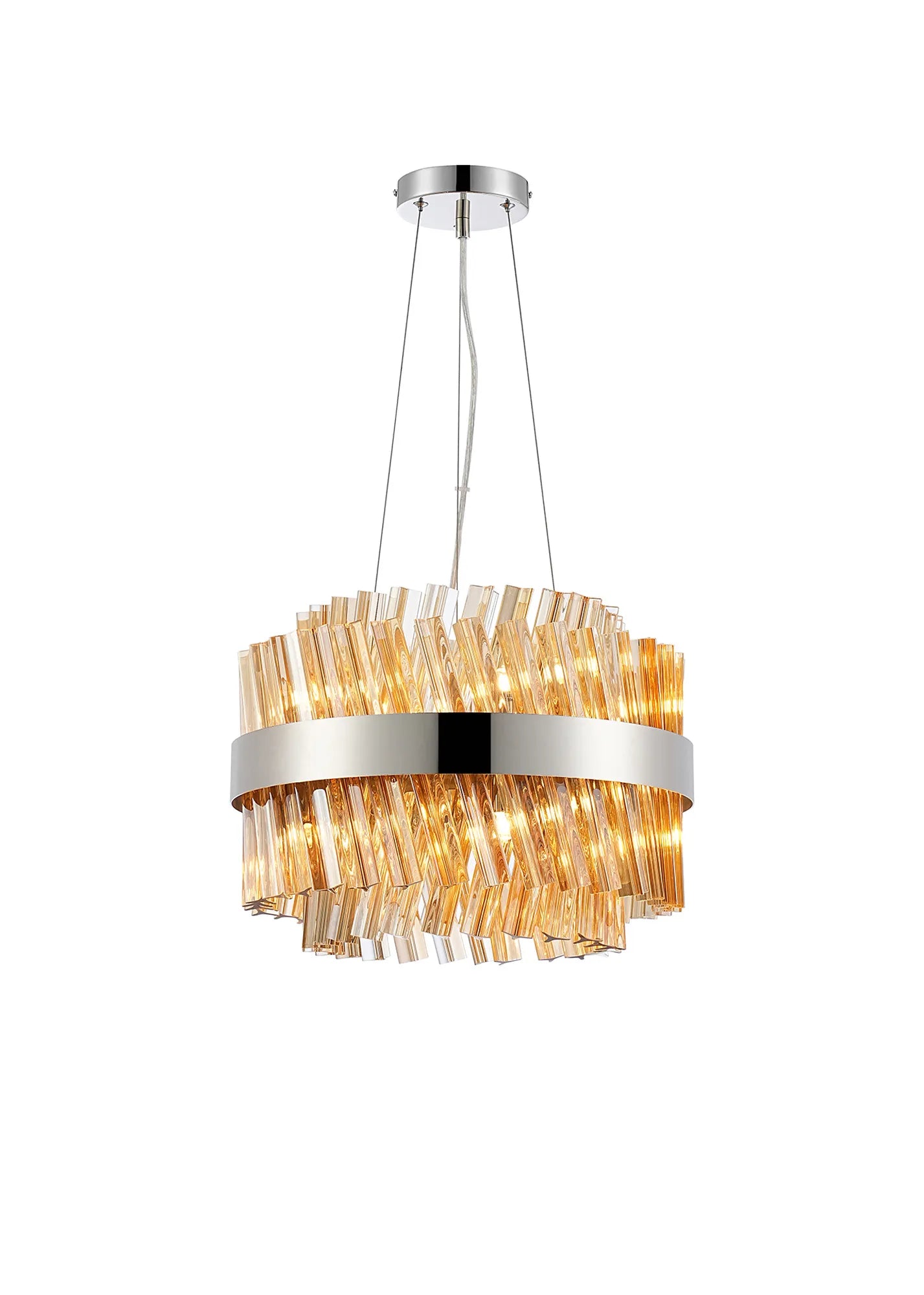 Bellina 6/10Lt Round Pendant, Brass/Nickel/Black - Various Finishes