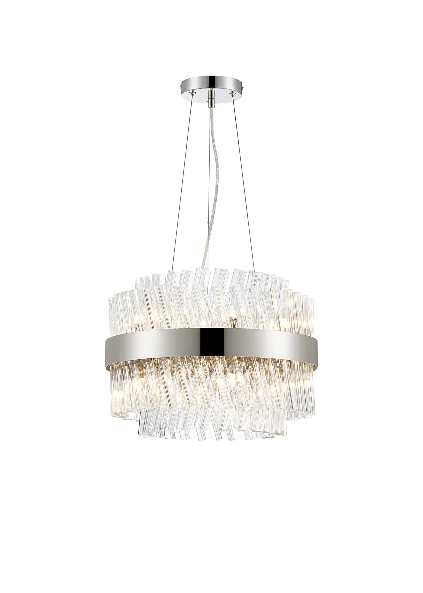 Bellina 6/10Lt Round Pendant, Brass/Nickel/Black - Various Finishes