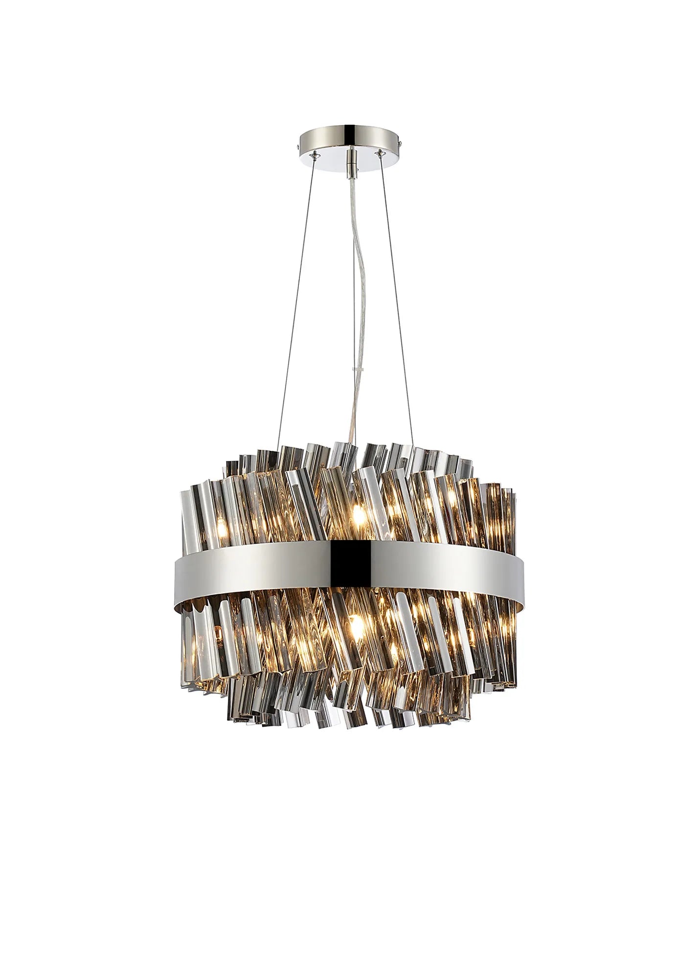 Bellina 6/10Lt Round Pendant, Brass/Nickel/Black - Various Finishes