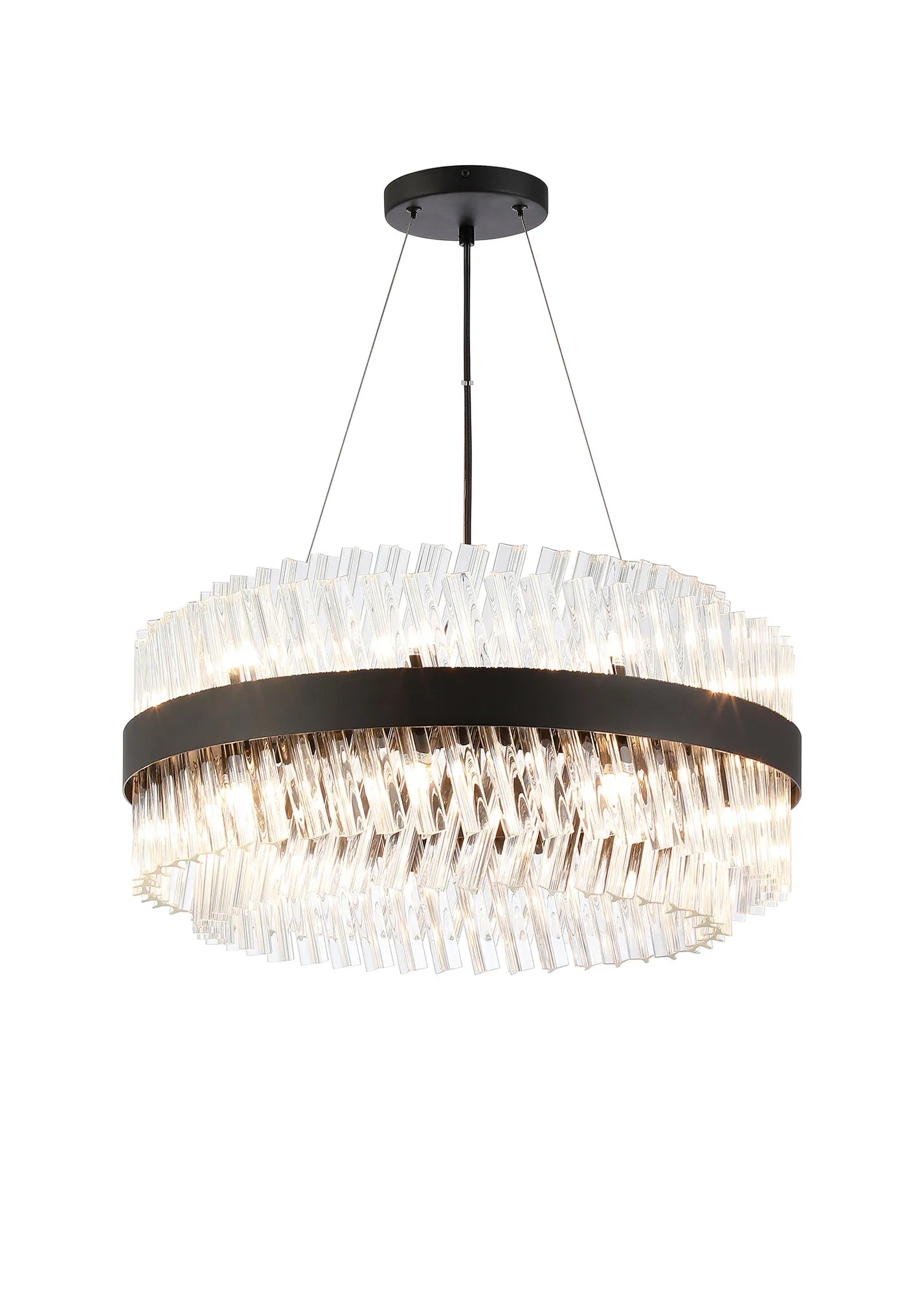Bellina 18/32/34Lt Round Pendant, Brass/Nickel/Black - Various Finishes