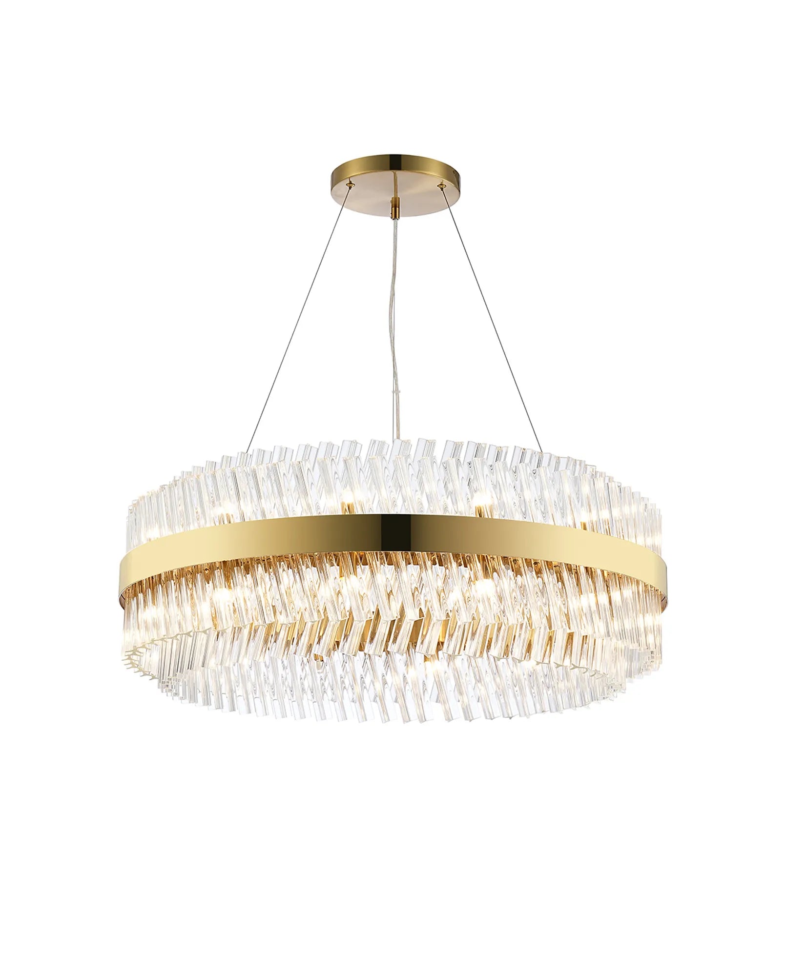 Bellina 18/32/34Lt Round Pendant, Brass/Nickel/Black - Various Finishes