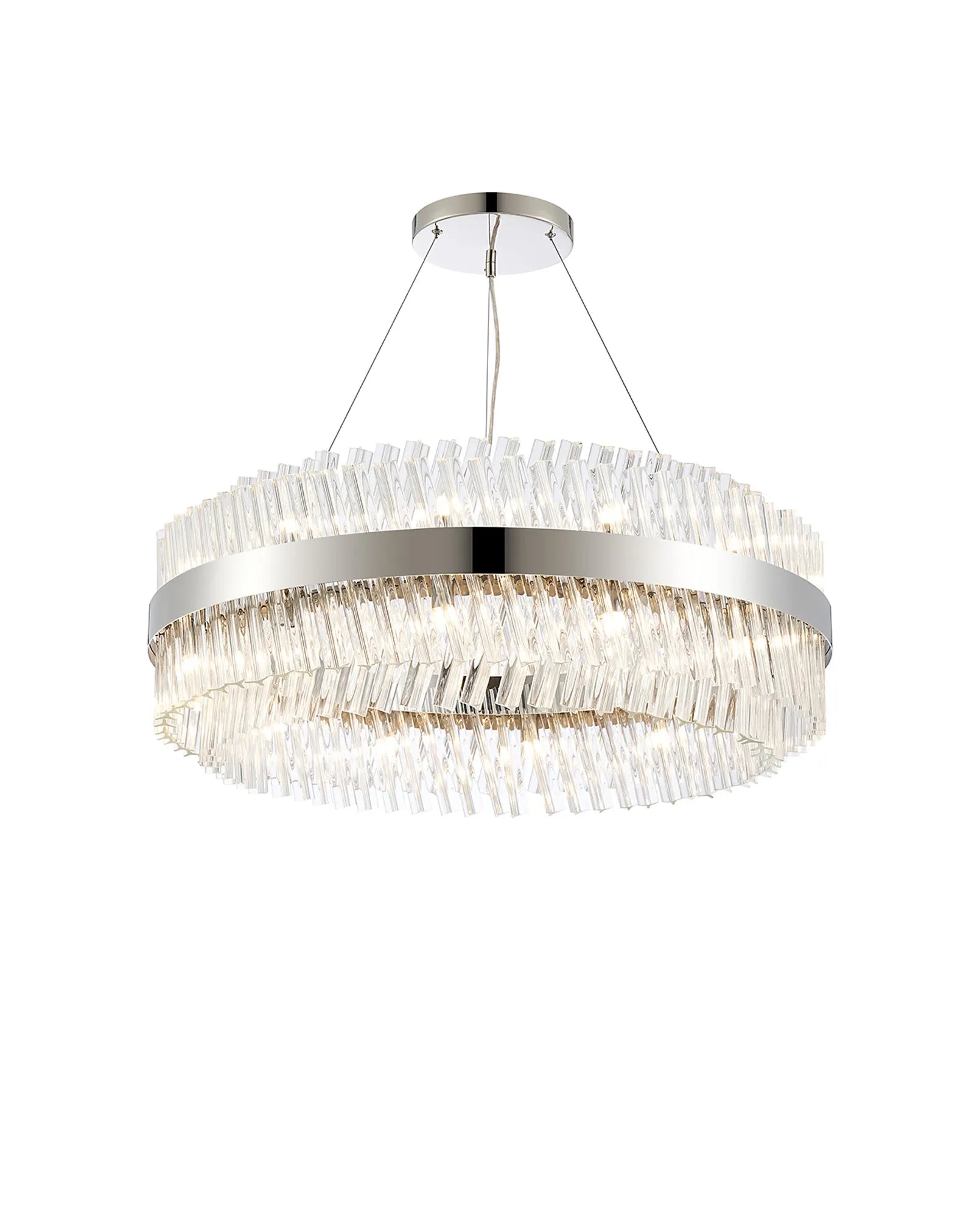 Bellina 18/32/34Lt Round Pendant, Brass/Nickel/Black - Various Finishes