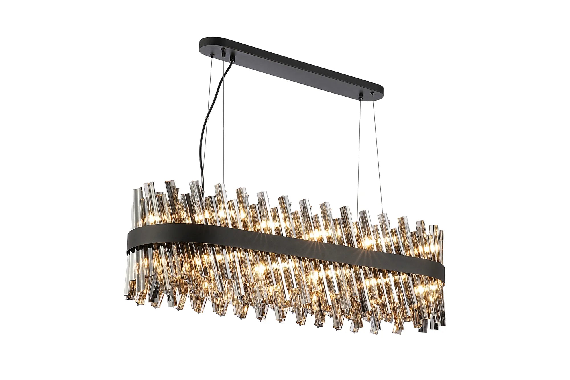 Bellina 24/36Lt Oblong Pendant, Brass/Nickel/Black - Various Finishes