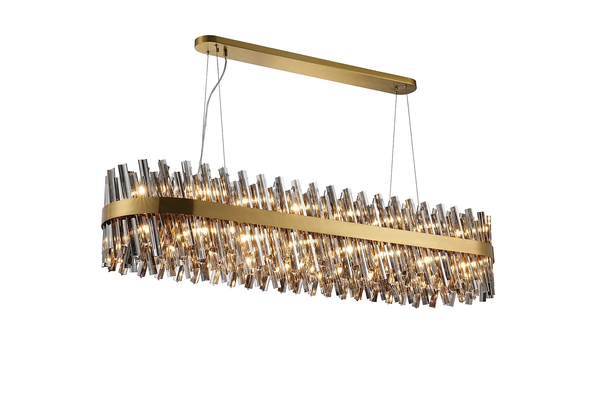 Bellina 24/36Lt Oblong Pendant, Brass/Nickel/Black - Various Finishes