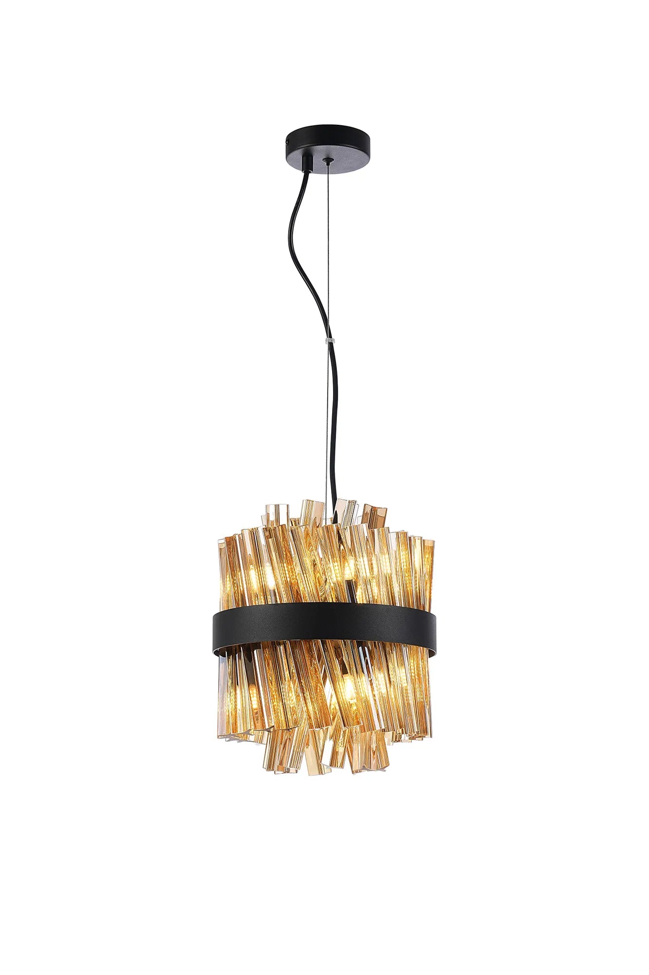 Bellina 6/10Lt Round Pendant, Brass/Nickel/Black - Various Finishes