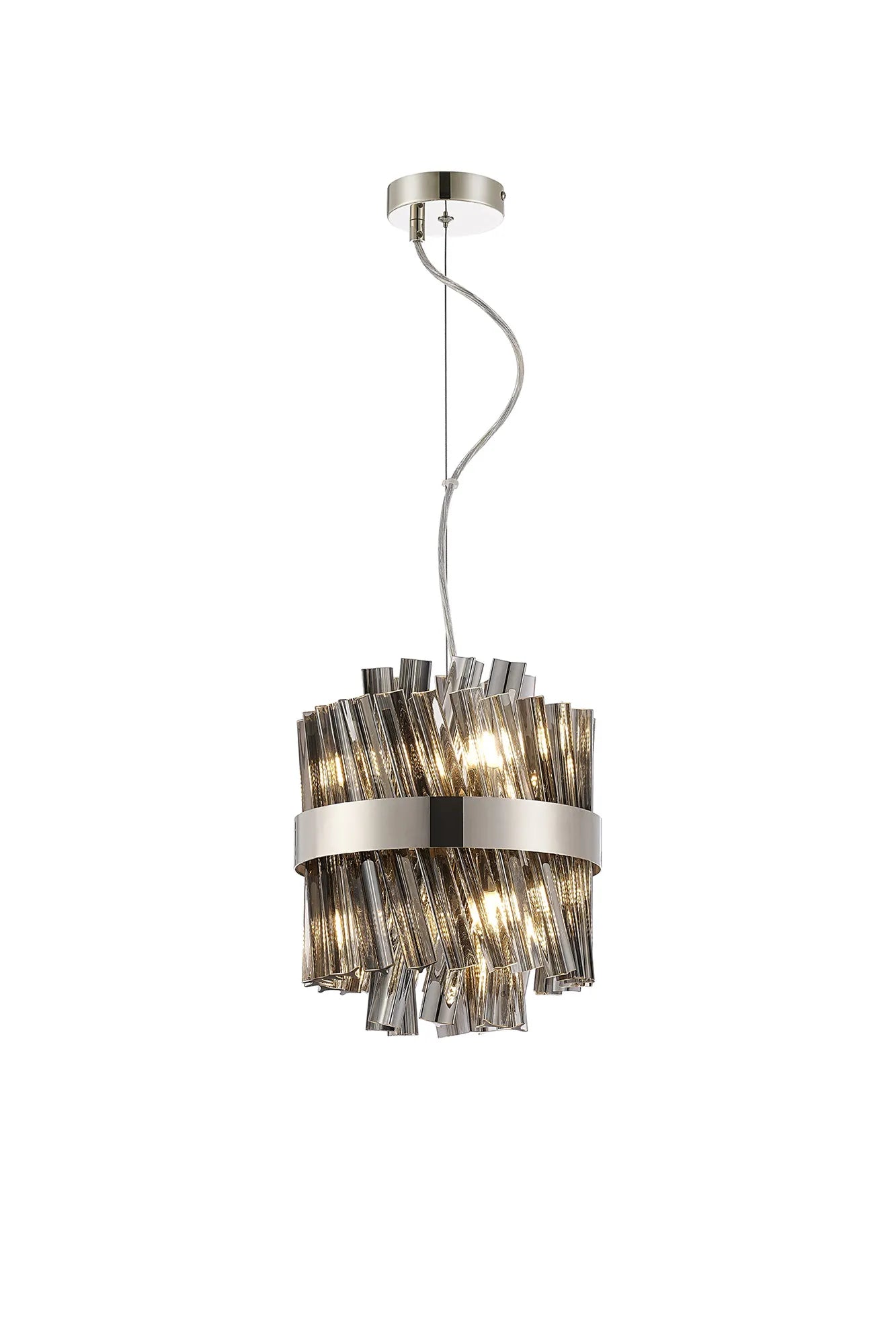 Bellina 6/10Lt Round Pendant, Brass/Nickel/Black - Various Finishes