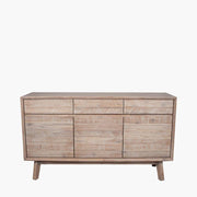 Kalmar Acacia Wood 3 Drawer 3 Door Sideboard - Sand Wash Finish