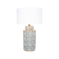 Kari Circle Pattern Ceramic Table Lamp - Cusack Lighting