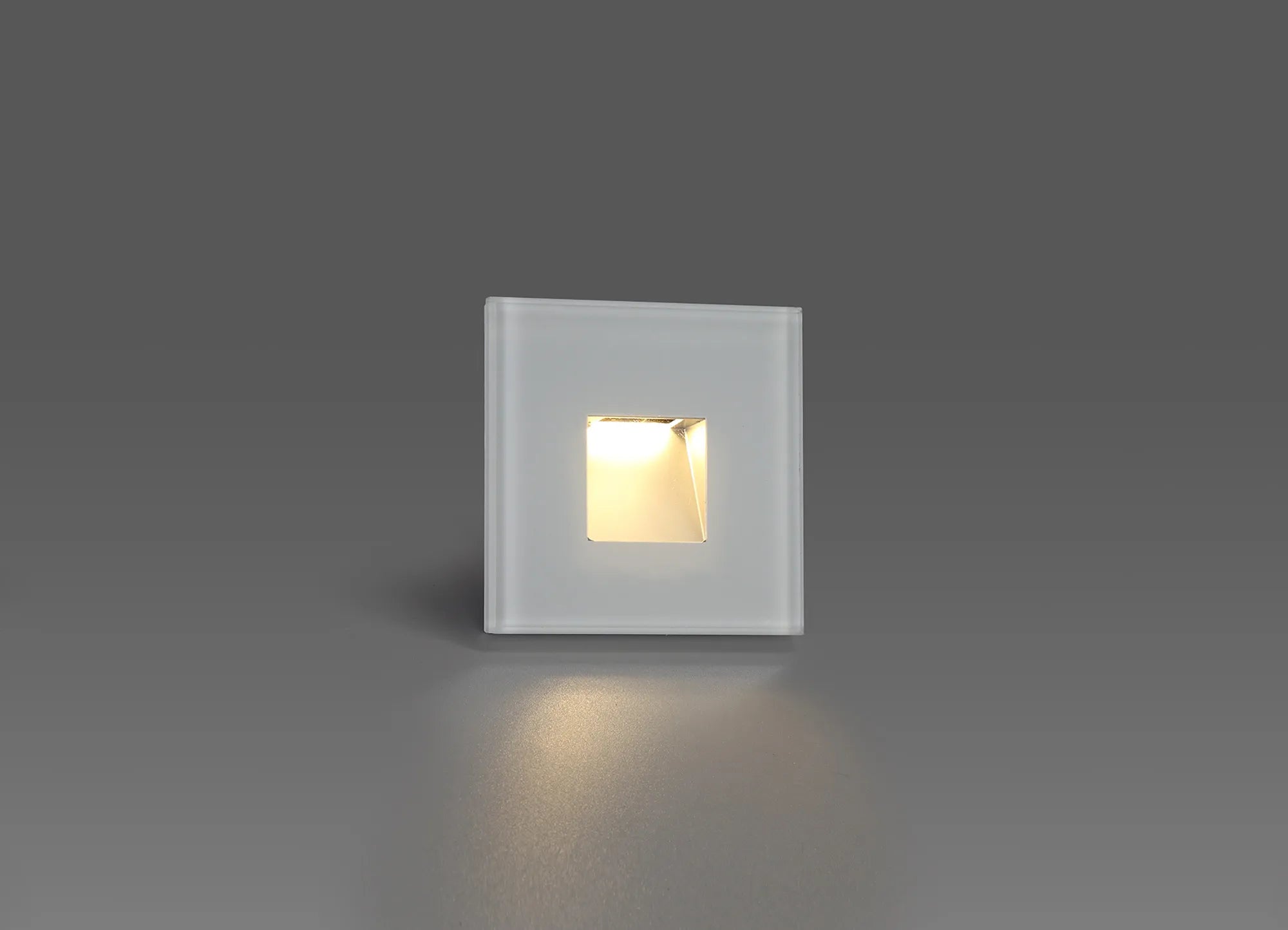 Ranch 2W Recessed Square Glass Fronted Wall Lamp