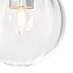 Dar Kavi, Flush Bathroom Ceiling Light, Polished Chrome|Glass IP44