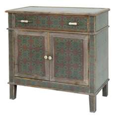 Kayla One Drawer Sideboard - Boho Inspired Spanish Tile Finish