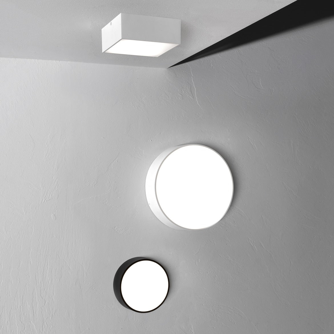 Kea Round Textured Black Wall Light Promotional Offer