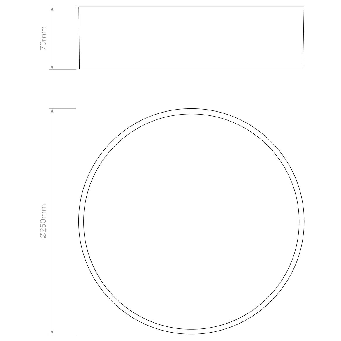 Kea 150/250 Round Textured Black/Textured White