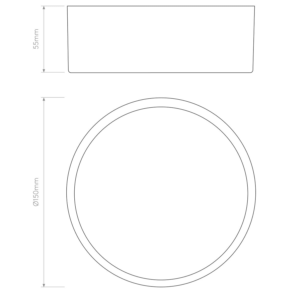 Kea 150/250 Round Textured Black/Textured White
