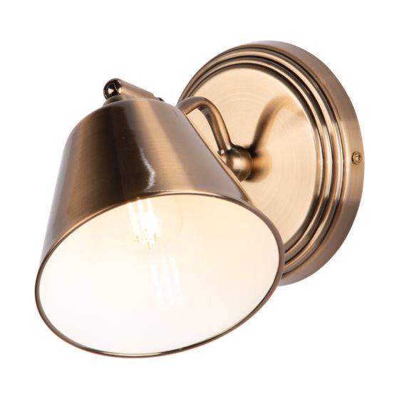 Kempten Single Wall Spotlight Antique Brass