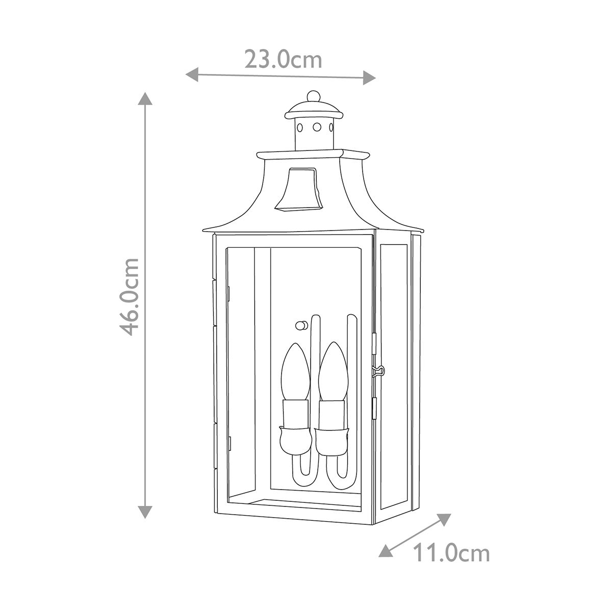 Kendal Old Bronze Traditional Wall Lantern