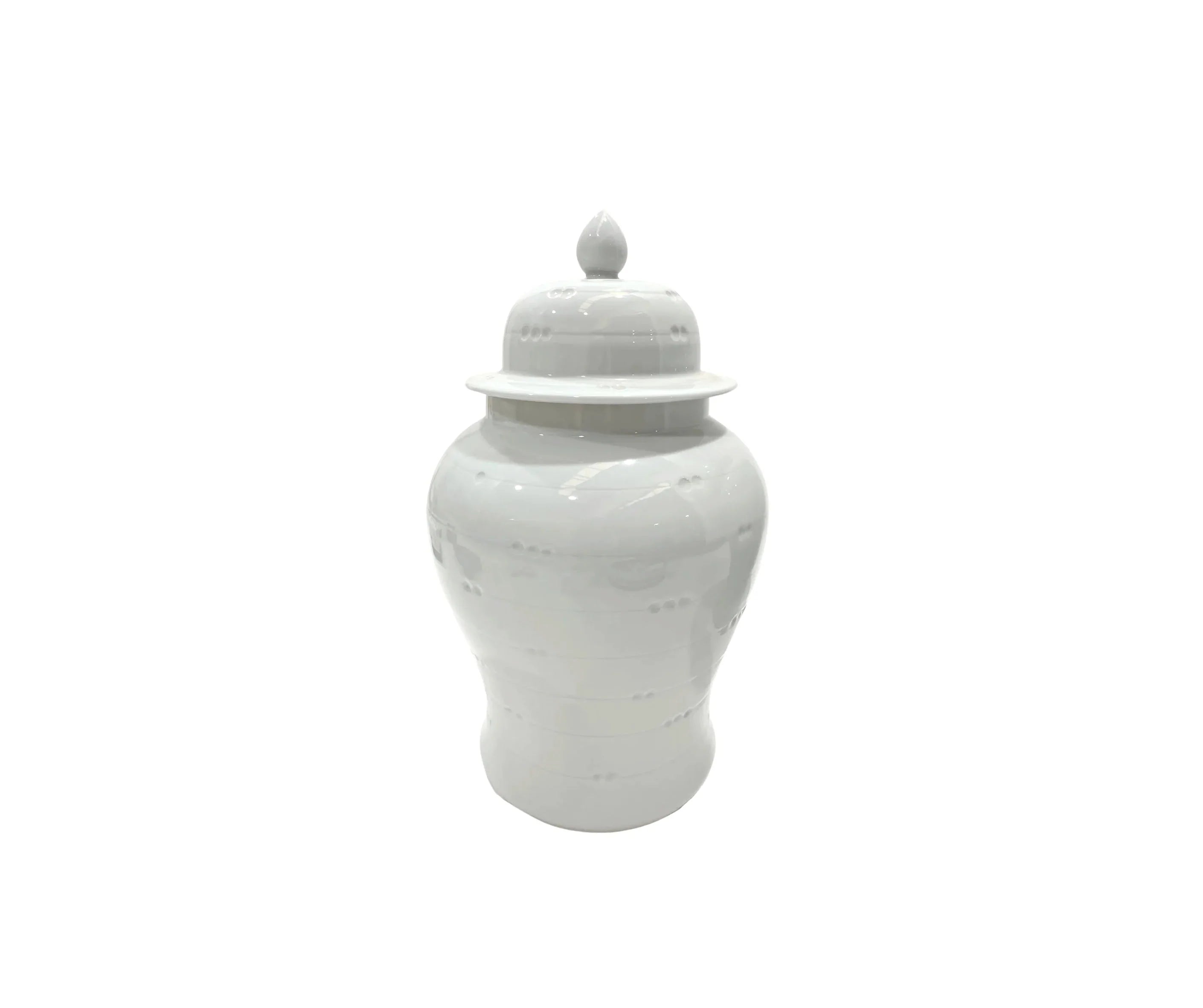 Kendrix Small/Large Ginger Jar - White Ceramic Finish
