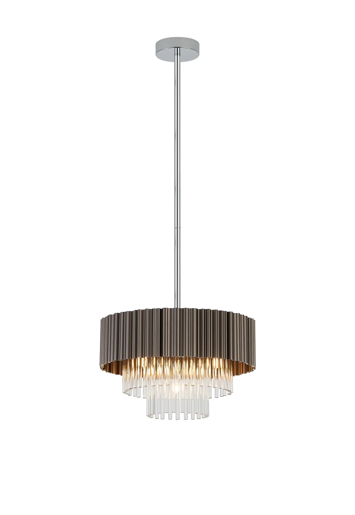 Kyabram Fixed Pendant, 4/9/11 Light G9- Oxidised Coffee/ Grey Finishes