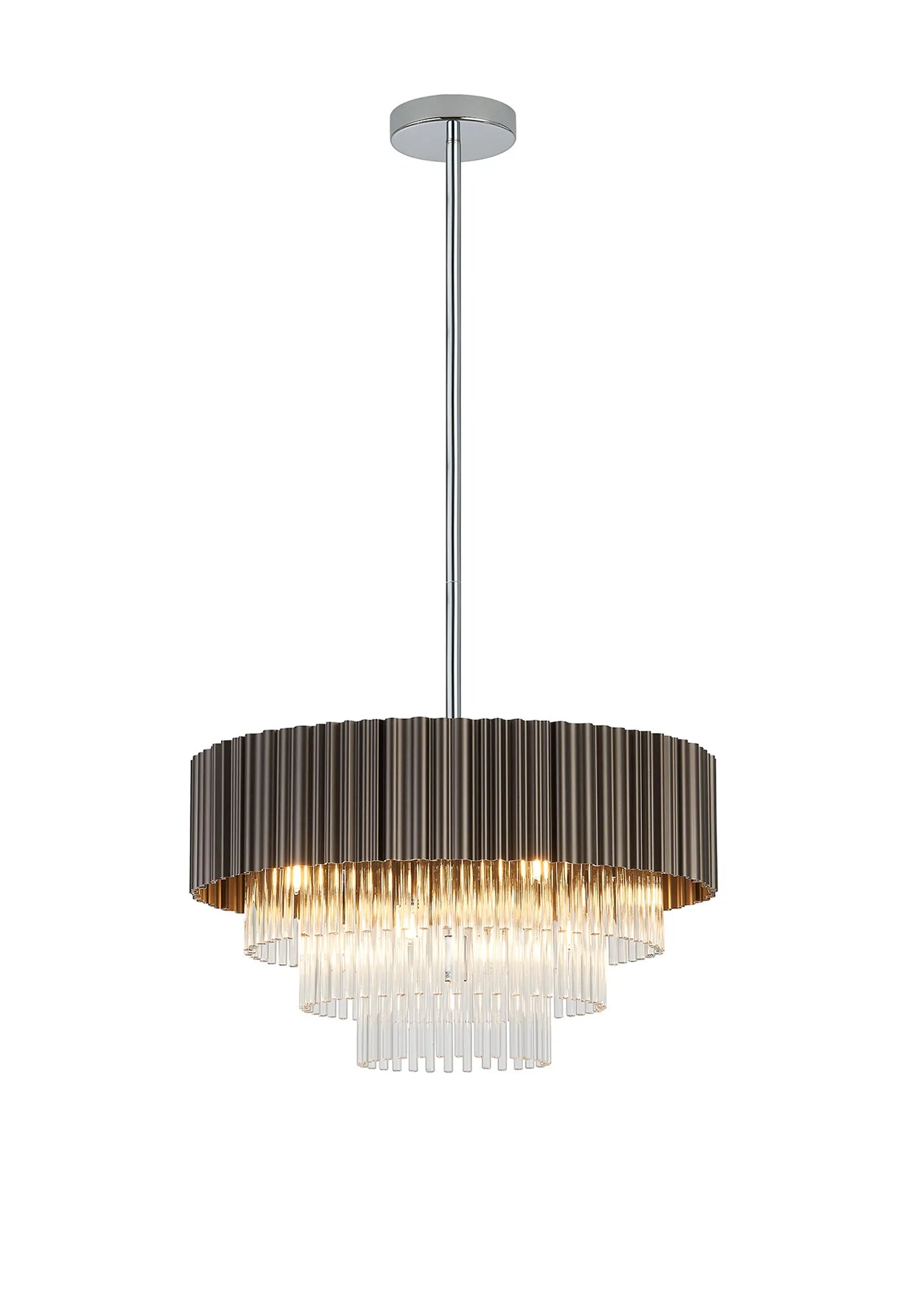 Kyabram Fixed Pendant, 4/9/11 Light G9- Oxidised Coffee/ Grey Finishes