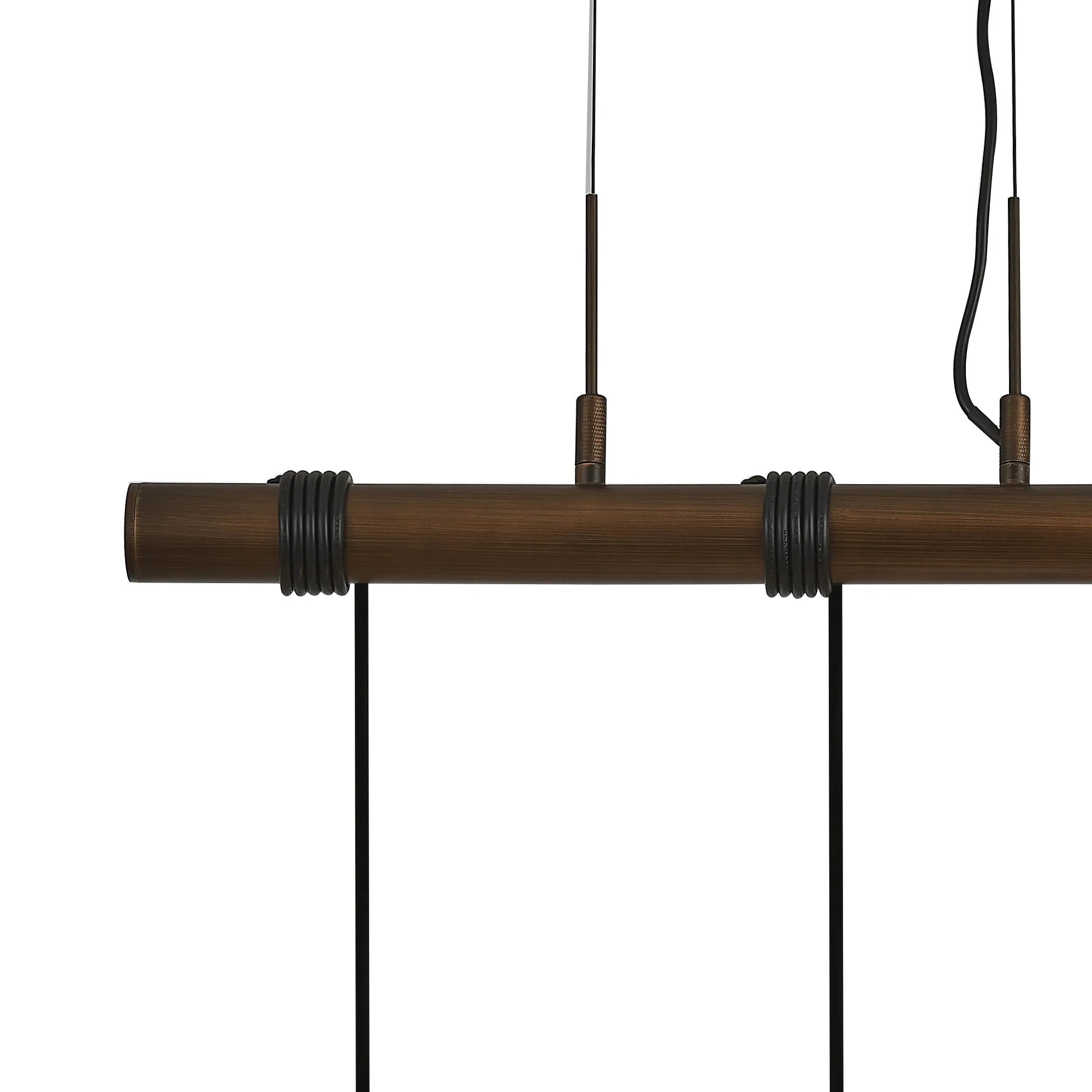 Kyoto 3/4/6/10Lt  Linear Pendant (FRAME ONLY)- Painted Matt Bronze/ Pewter Finishes