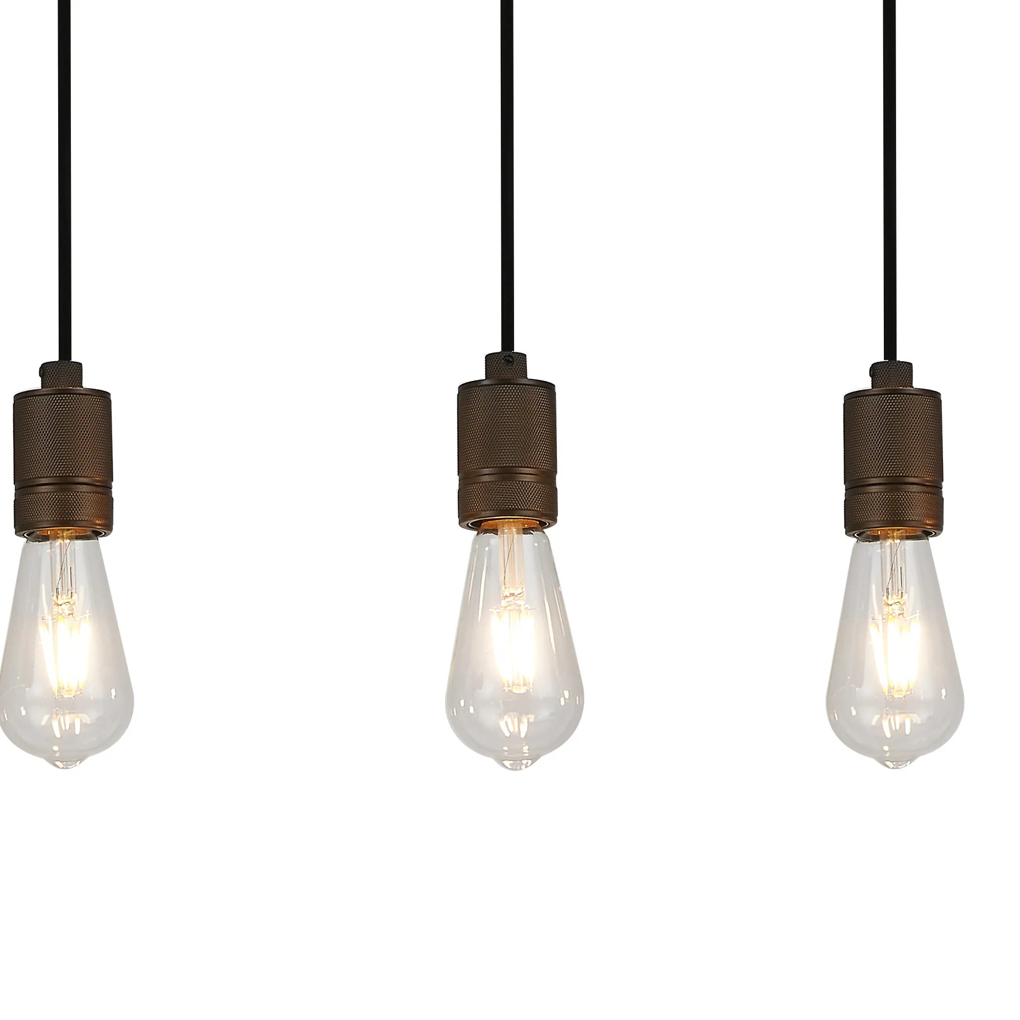 Kyoto 3/4/6/10Lt  Linear Pendant (FRAME ONLY)- Painted Matt Bronze/ Pewter Finishes