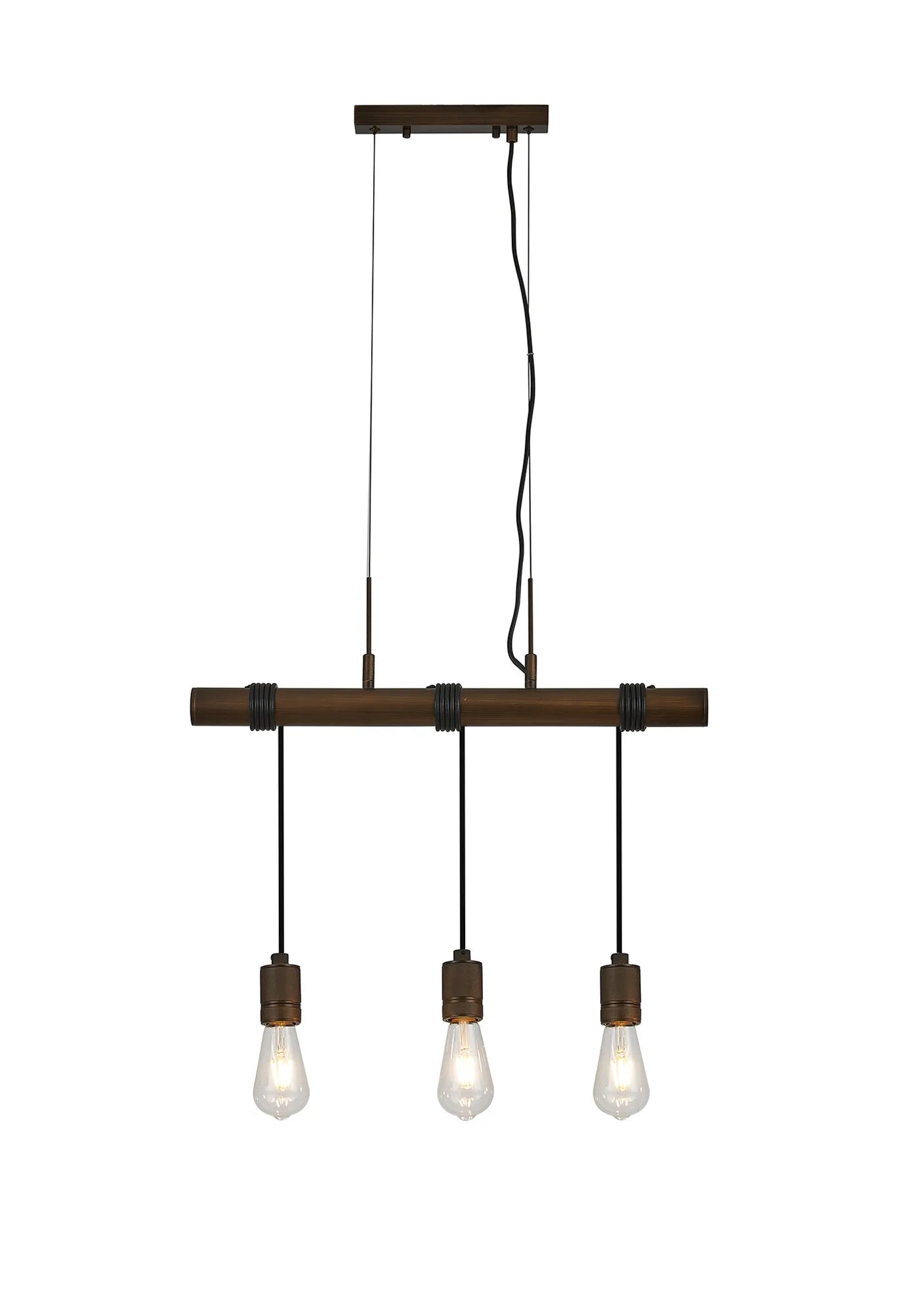 Kyoto 3/4/6/10Lt  Linear Pendant (FRAME ONLY)- Painted Matt Bronze/ Pewter Finishes