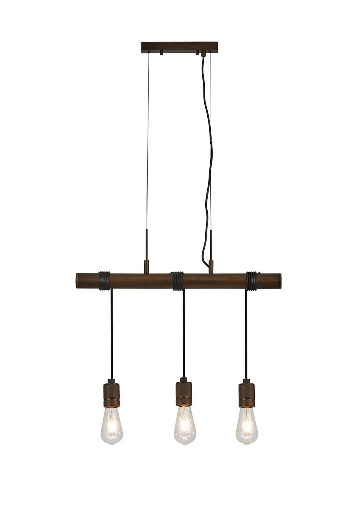 Kyoto 3/4/6/10Lt  Linear Pendant (FRAME ONLY)- Painted Matt Bronze/ Pewter Finishes