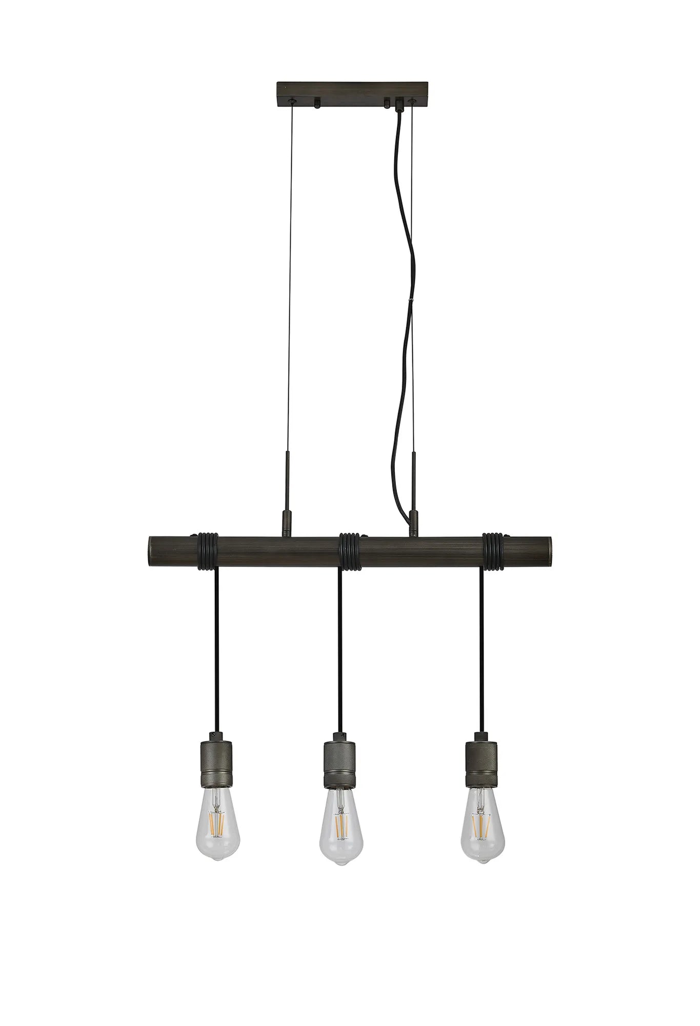 Kyoto 3/4/6/10Lt  Linear Pendant (FRAME ONLY)- Painted Matt Bronze/ Pewter Finishes