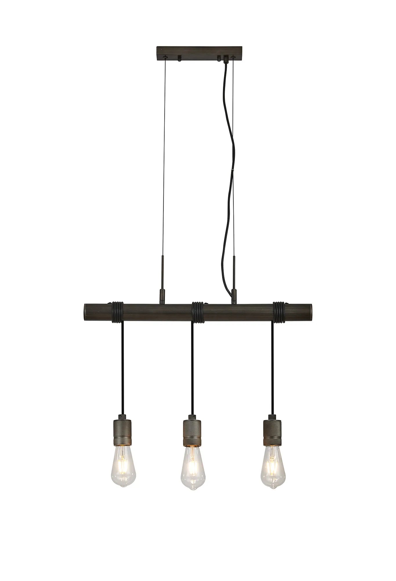 Kyoto 3/4/6/10Lt  Linear Pendant (FRAME ONLY)- Painted Matt Bronze/ Pewter Finishes