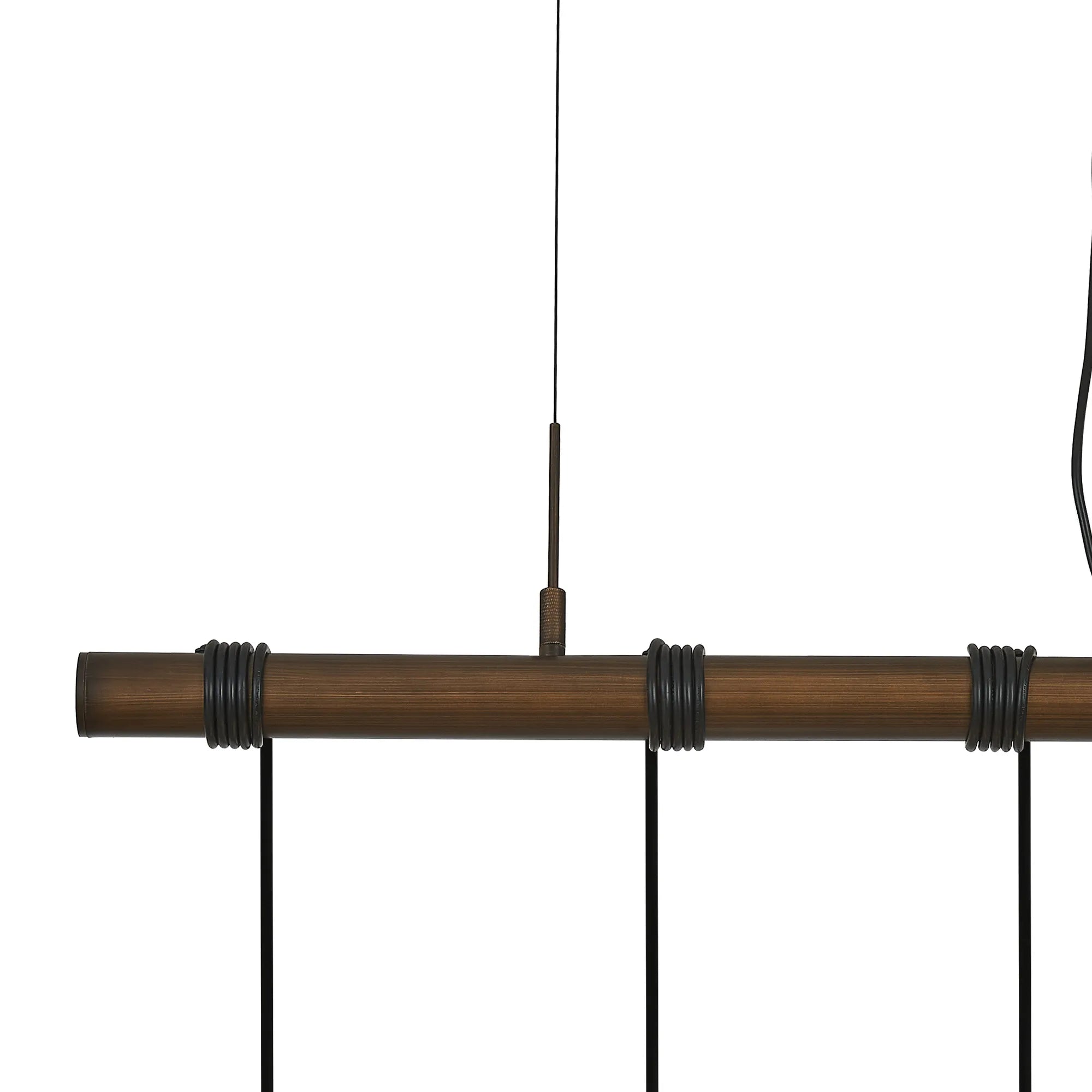 Kyoto 3/4/6/10Lt  Linear Pendant (FRAME ONLY)- Painted Matt Bronze/ Pewter Finishes