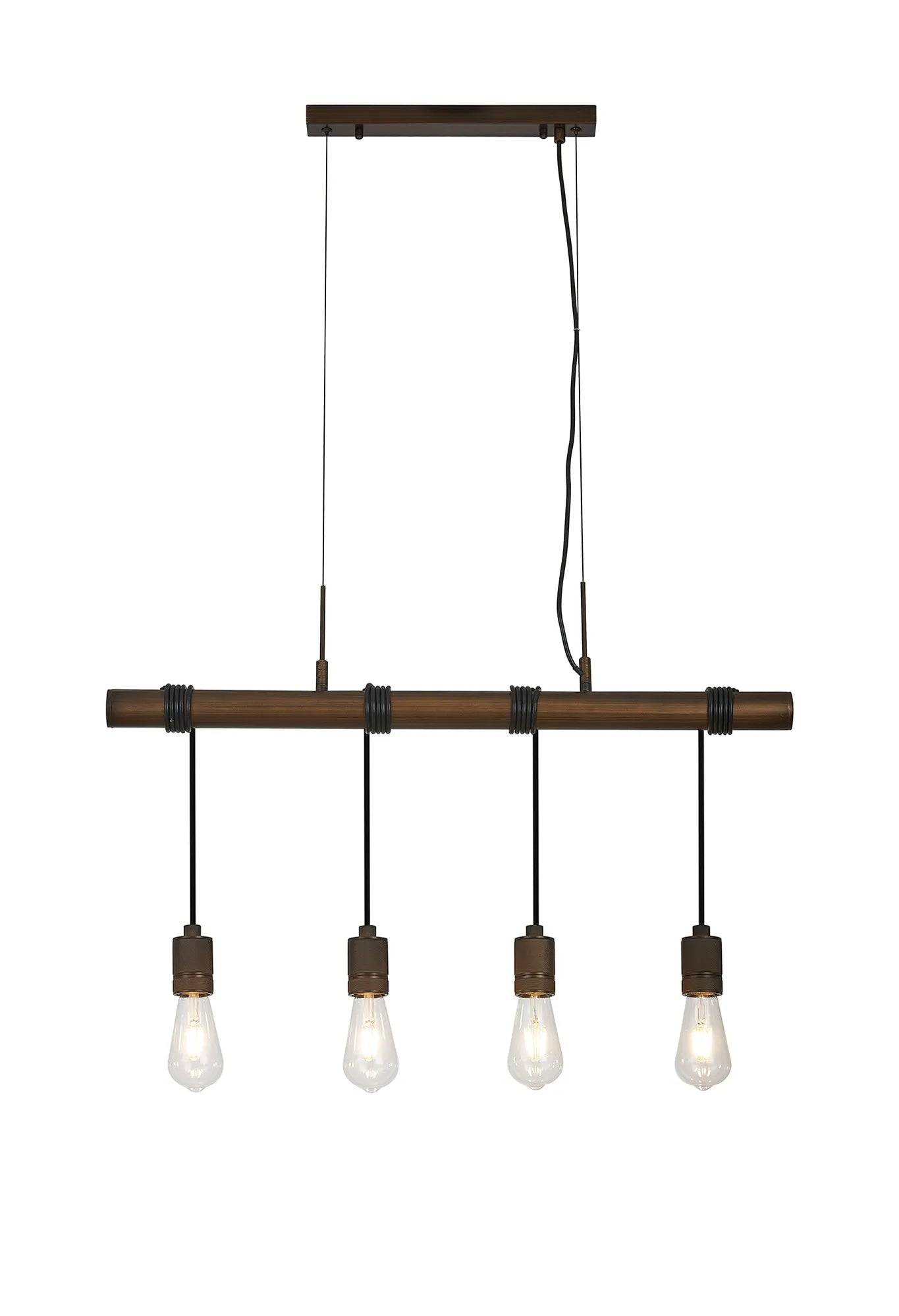Kyoto 3/4/6/10Lt  Linear Pendant (FRAME ONLY)- Painted Matt Bronze/ Pewter Finishes