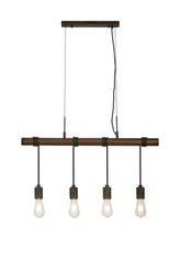 Kyoto 3/4/6/10Lt  Linear Pendant (FRAME ONLY)- Painted Matt Bronze/ Pewter Finishes