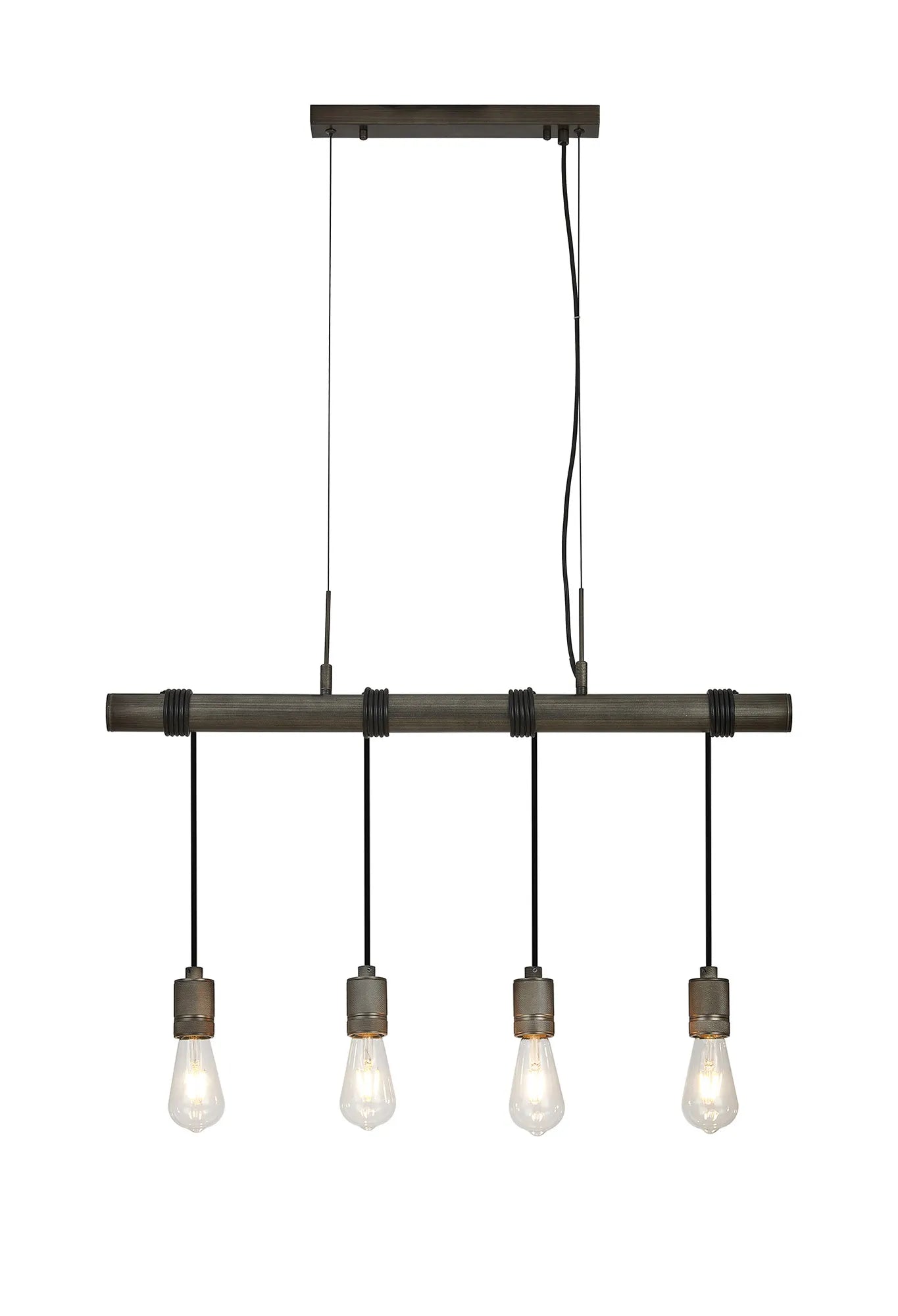Kyoto 3/4/6/10Lt  Linear Pendant (FRAME ONLY)- Painted Matt Bronze/ Pewter Finishes