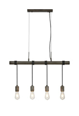 Kyoto 3/4/6/10Lt  Linear Pendant (FRAME ONLY)- Painted Matt Bronze/ Pewter Finishes