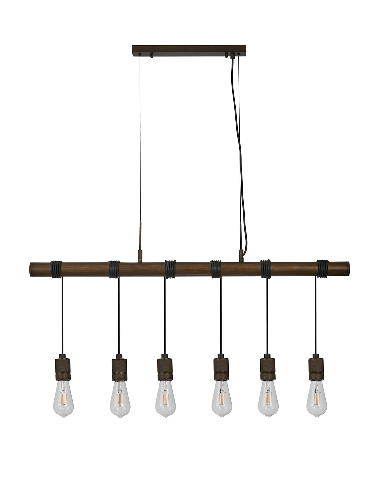 Kyoto 3/4/6/10Lt  Linear Pendant (FRAME ONLY)- Painted Matt Bronze/ Pewter Finishes