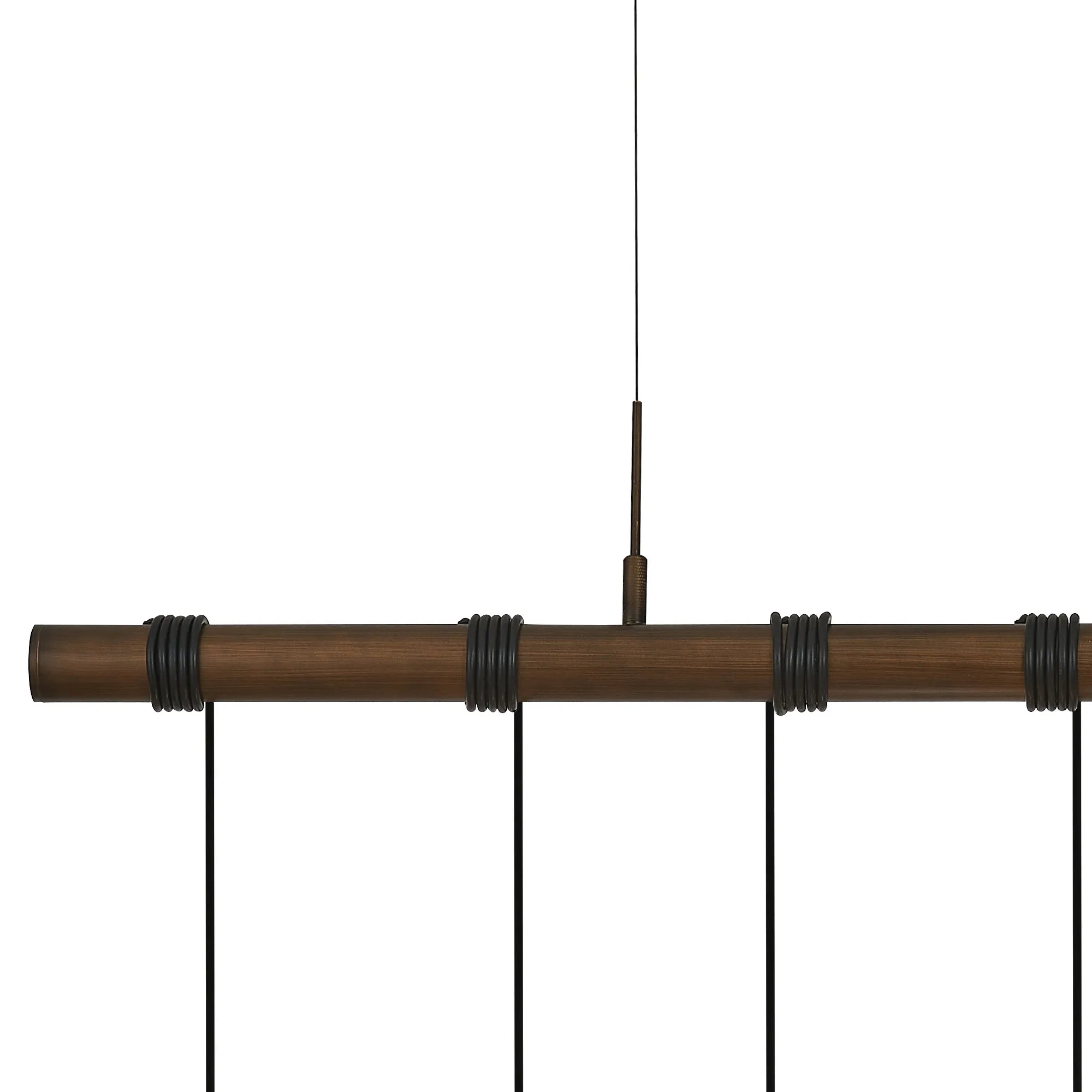 Kyoto 3/4/6/10Lt  Linear Pendant (FRAME ONLY)- Painted Matt Bronze/ Pewter Finishes