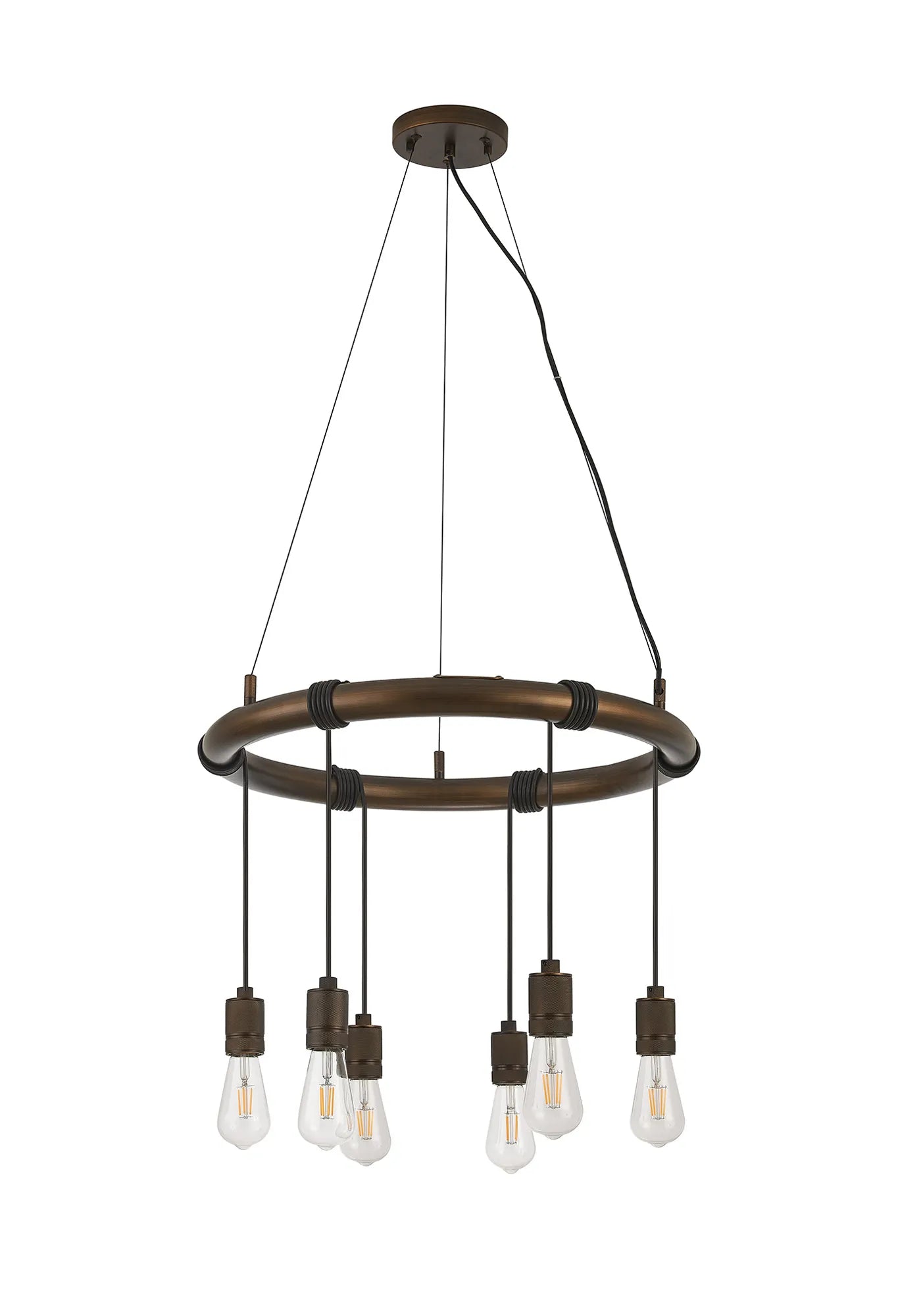 Kyoto 6/8/9/12Lt Ring/ Square Pendant (FRAME ONLY)- Painted Matt Bronze/ Pewter Finishes