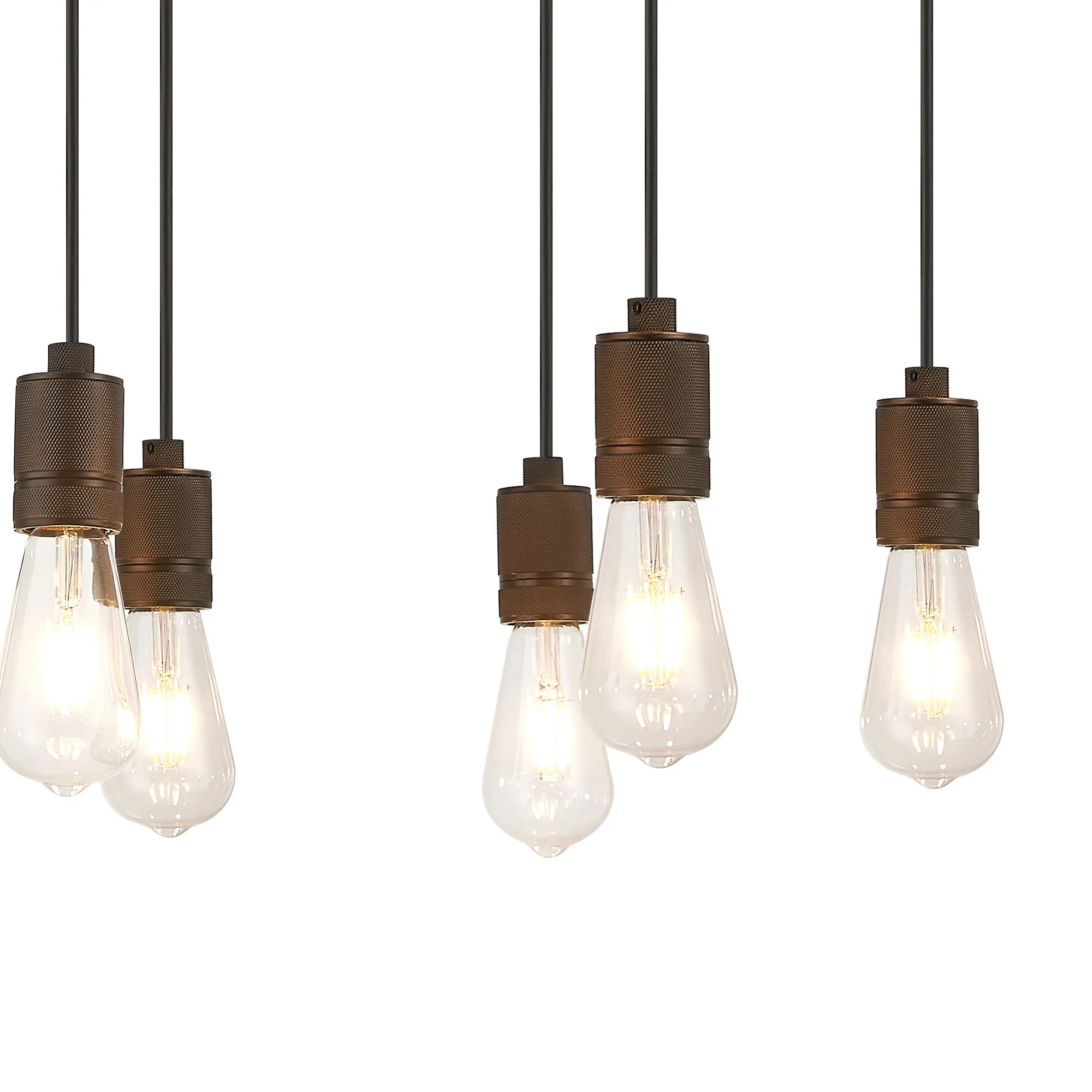 Kyoto 6/8/9/12Lt Ring/ Square Pendant (FRAME ONLY)- Painted Matt Bronze/ Pewter Finishes