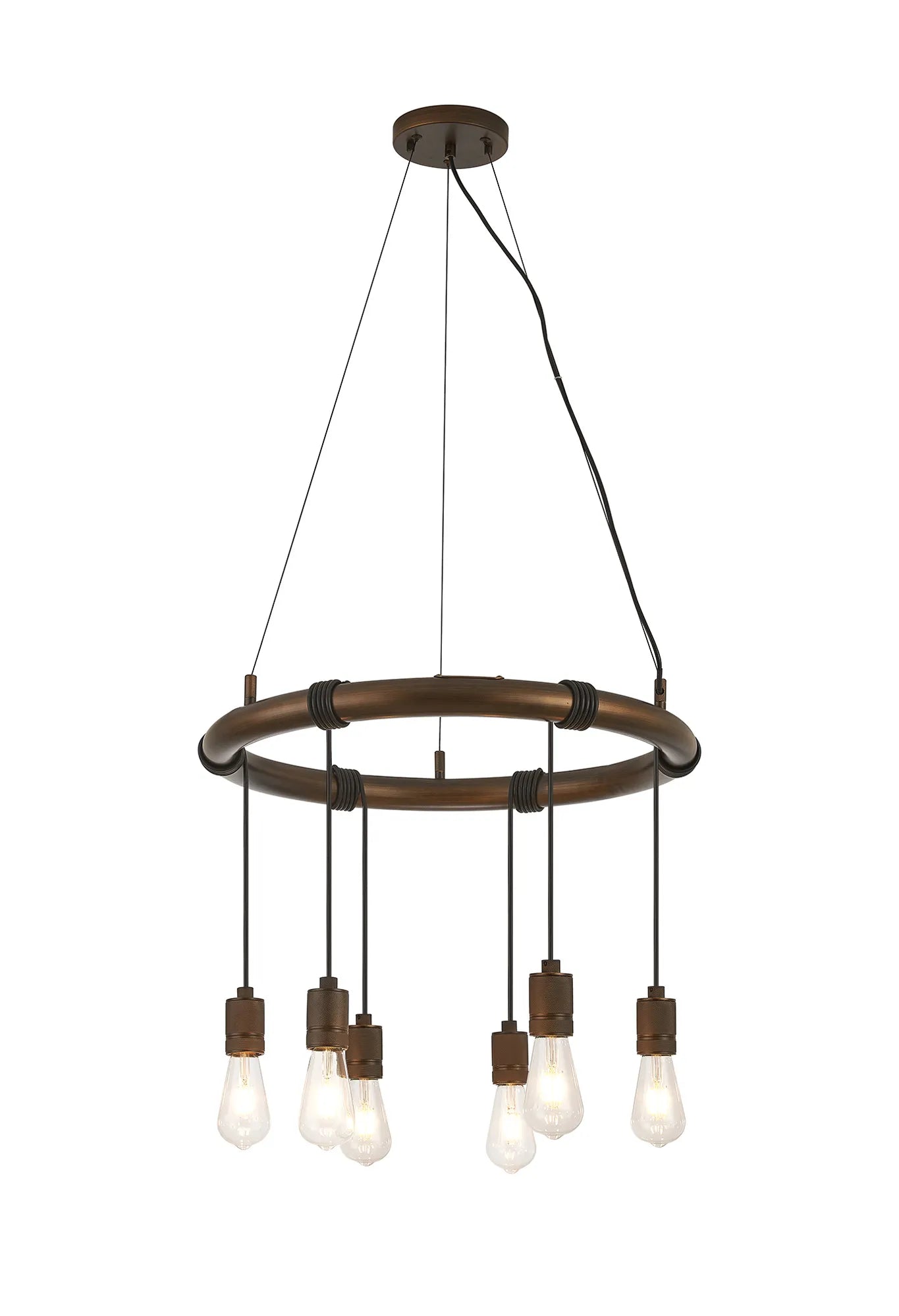 Kyoto 6/8/9/12Lt Ring/ Square Pendant (FRAME ONLY)- Painted Matt Bronze/ Pewter Finishes