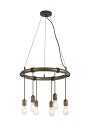 Kyoto 6/8/9/12Lt Ring/ Square Pendant (FRAME ONLY)- Painted Matt Bronze/ Pewter Finishes
