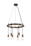 Kyoto 6/8/9/12Lt Ring/ Square Pendant (FRAME ONLY)- Painted Matt Bronze/ Pewter Finishes