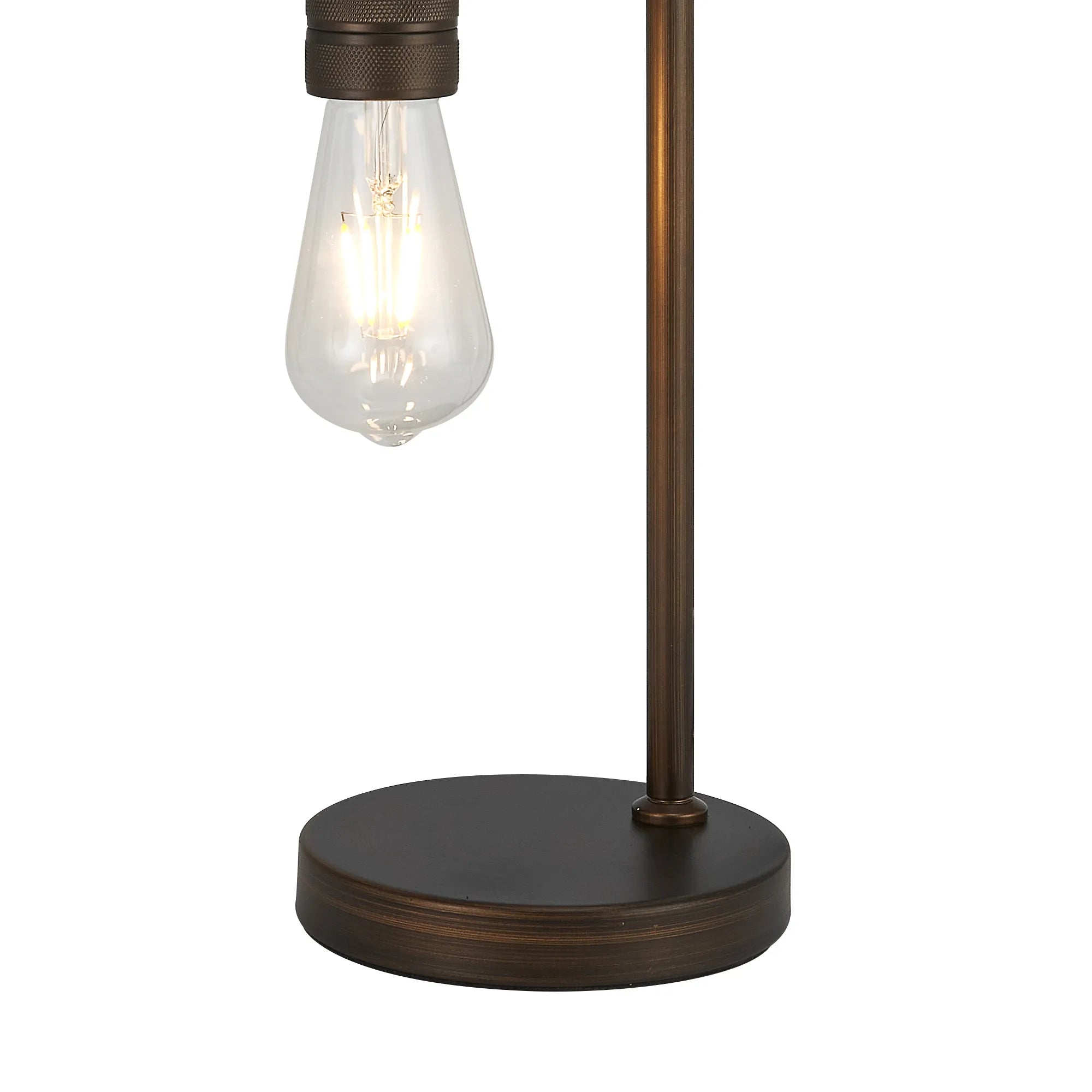 Kyoto Table Lamp Without Shade, 1 x E27- Painted Matt Bronze/ Pewter Finishes