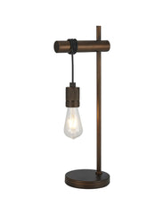 Kyoto Table Lamp Without Shade, 1 x E27- Painted Matt Bronze/ Pewter Finishes