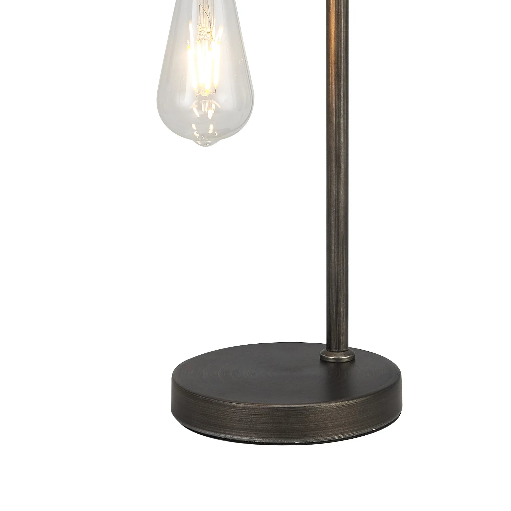 Kyoto Table Lamp Without Shade, 1 x E27- Painted Matt Bronze/ Pewter Finishes