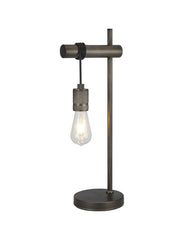 Kyoto Table Lamp Without Shade, 1 x E27- Painted Matt Bronze/ Pewter Finishes