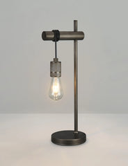 Kyoto Table Lamp Without Shade, 1 x E27- Painted Matt Bronze/ Pewter Finishes
