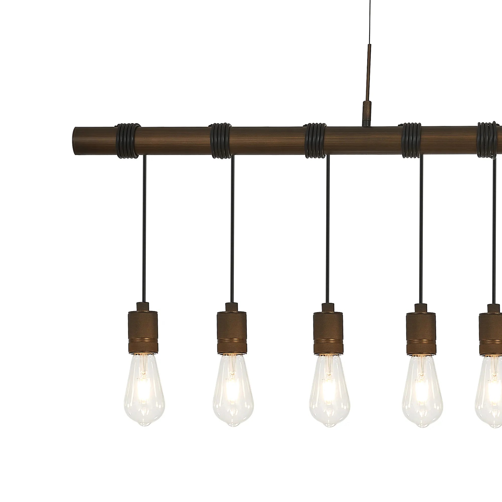 Kyoto 3/4/6/10Lt  Linear Pendant (FRAME ONLY)- Painted Matt Bronze/ Pewter Finishes