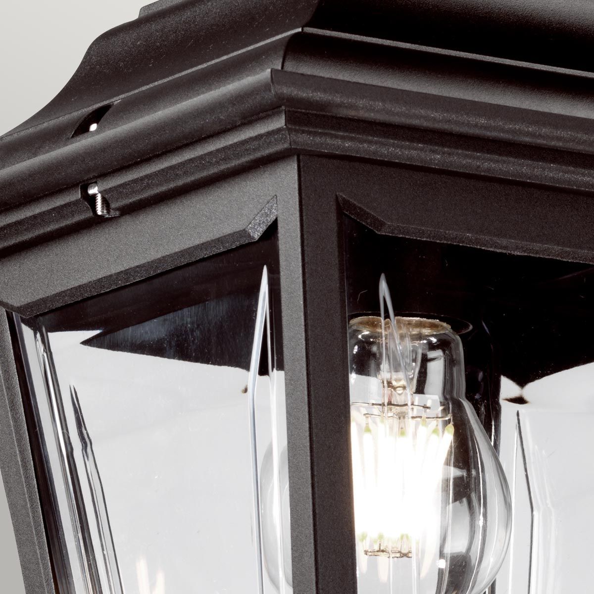 Kerry 1 Light Chain Lantern - Black IP44 E27