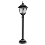 Kerry 1 Light Medium/Large Pillar Lantern - Black IP44 E27