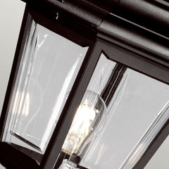 Kerry 1 Light Medium/Large Pillar Lantern - Black IP44 E27